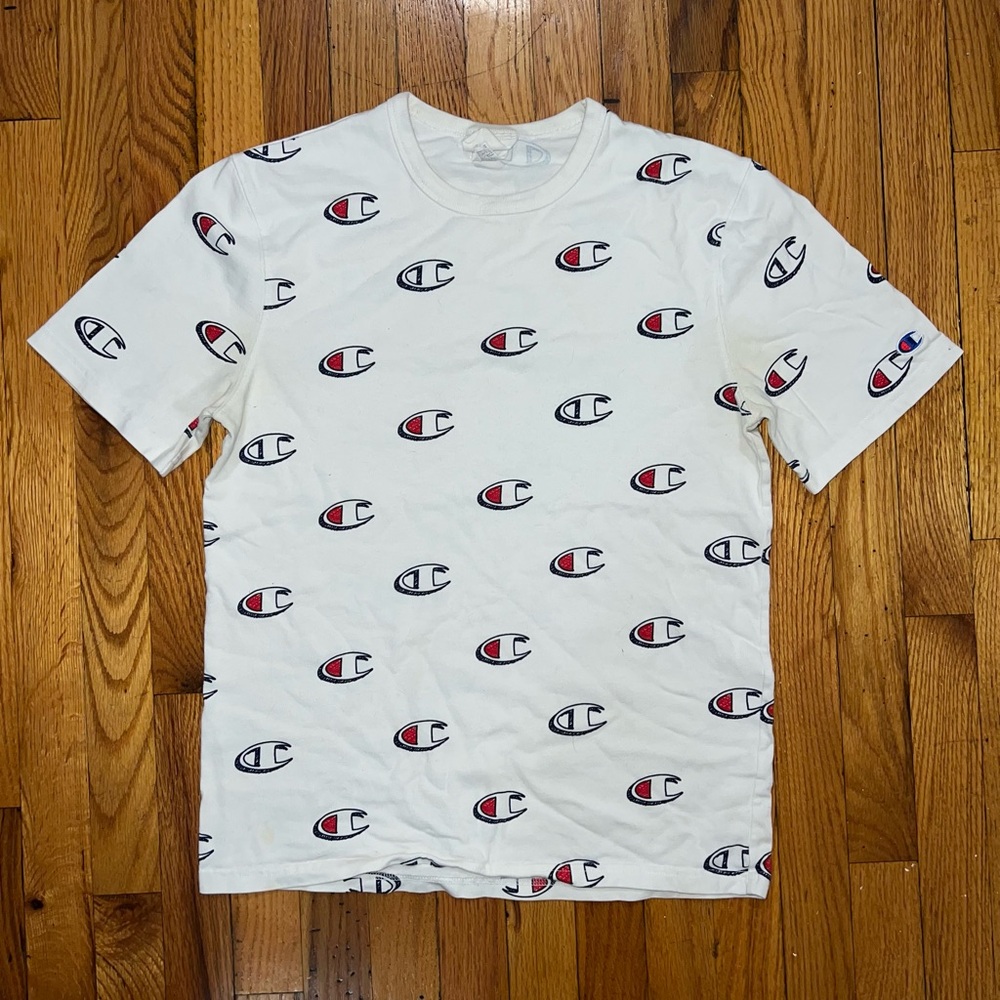 vintage men’s white champion tee